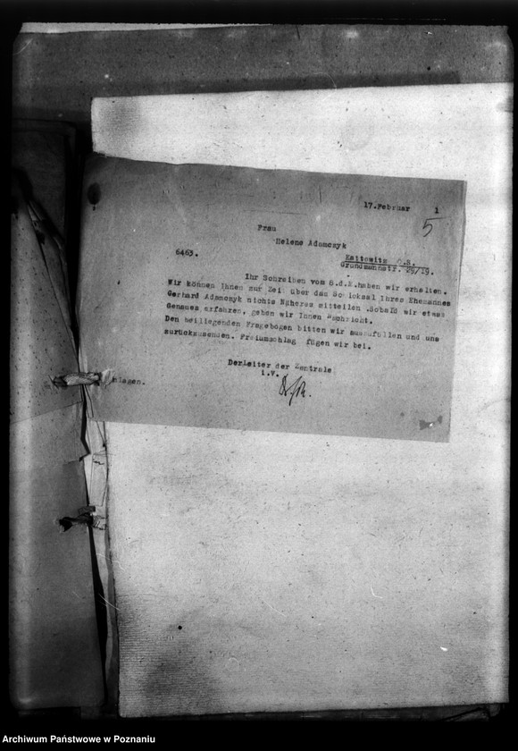 Obraz 9 z jednostki "Korespondencja w sprawie miejscowych Niemców, którzy zginęli w 1939 roku A - K"