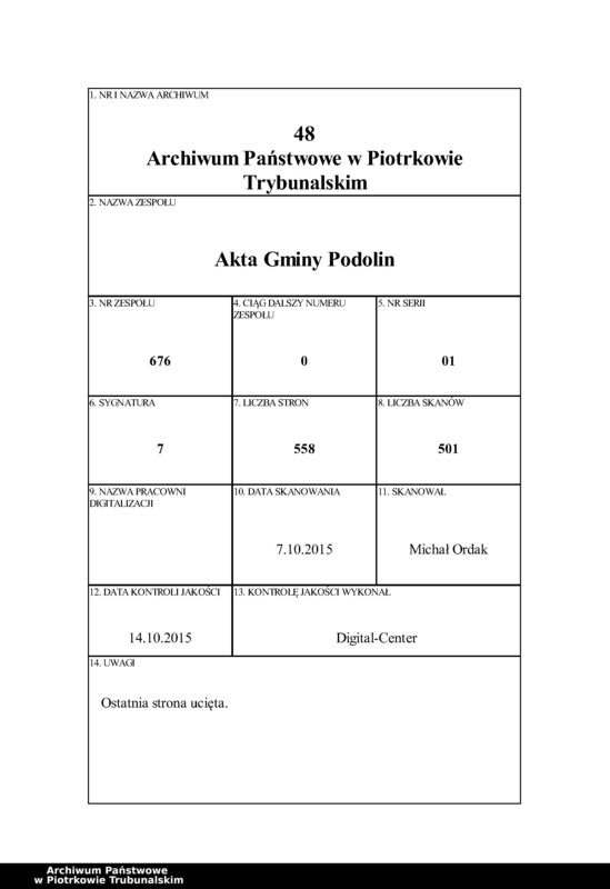 image.from.unit.number "[Księga ludności stałej gminy] Podolin wieś Sierosław, Imielnia, Dąbrówka"