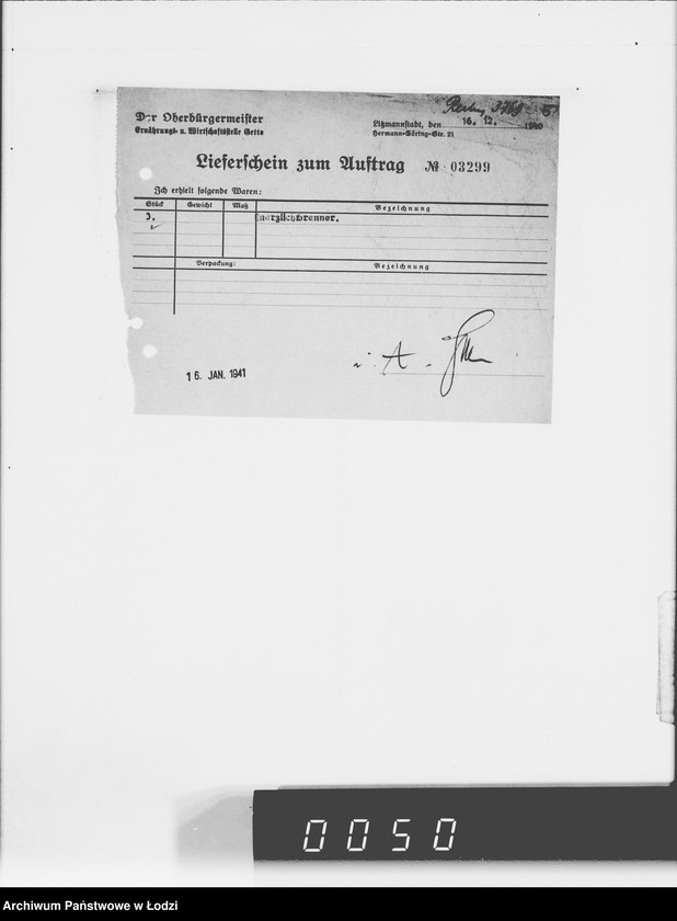 Obraz 8 z jednostki "Ritter et Co.Rechnungen [za dostawy towarów dla Getta]"