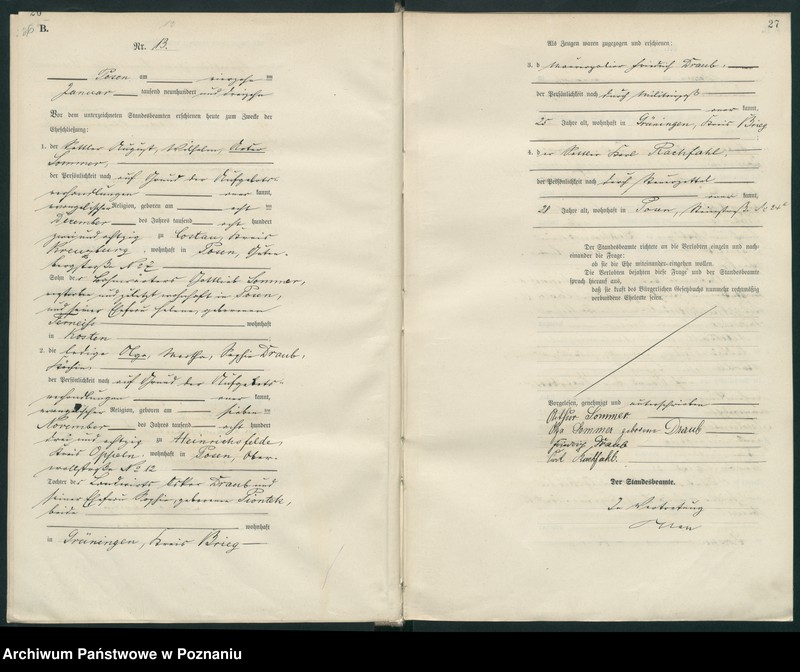 Obraz 15 z jednostki "Księga miejscowa małżeństw tom I [Rejestr główny małżeństw]"