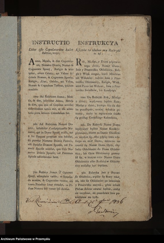 Obraz z jednostki "Liber Copulatorum, Natorum et Mortuorum in Parochia Tyczynensi pro pago Budziwój incipiens Anno 1786"