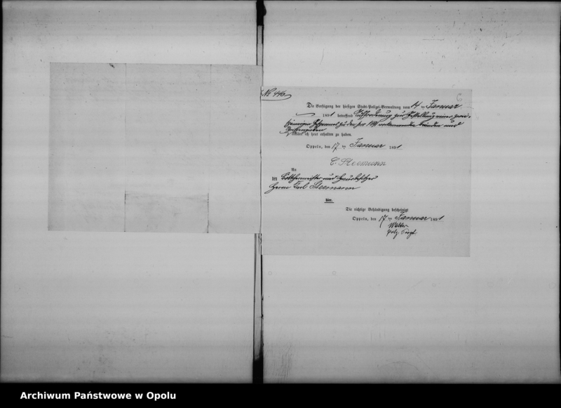 image.from.unit.number "Acta des Magistrats zu Oppeln betreffend das Feuer Lösch-Wesen hier Vol. I"