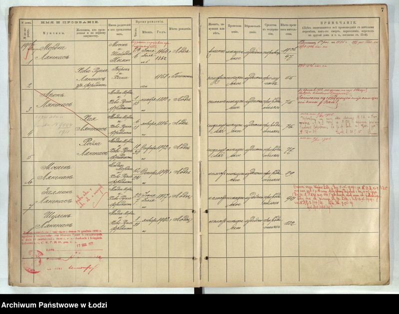 image.from.unit.number "[Księga ludności stałej m. Łodzi guberni piotrkowskiej - Dzielnicy Stara Wieś nr domu 19-28]"