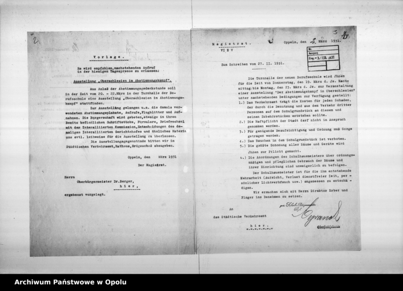 Obraz 6 z jednostki "Oberschlesien im Abstimmungskampf März 1931 Berufsschule"