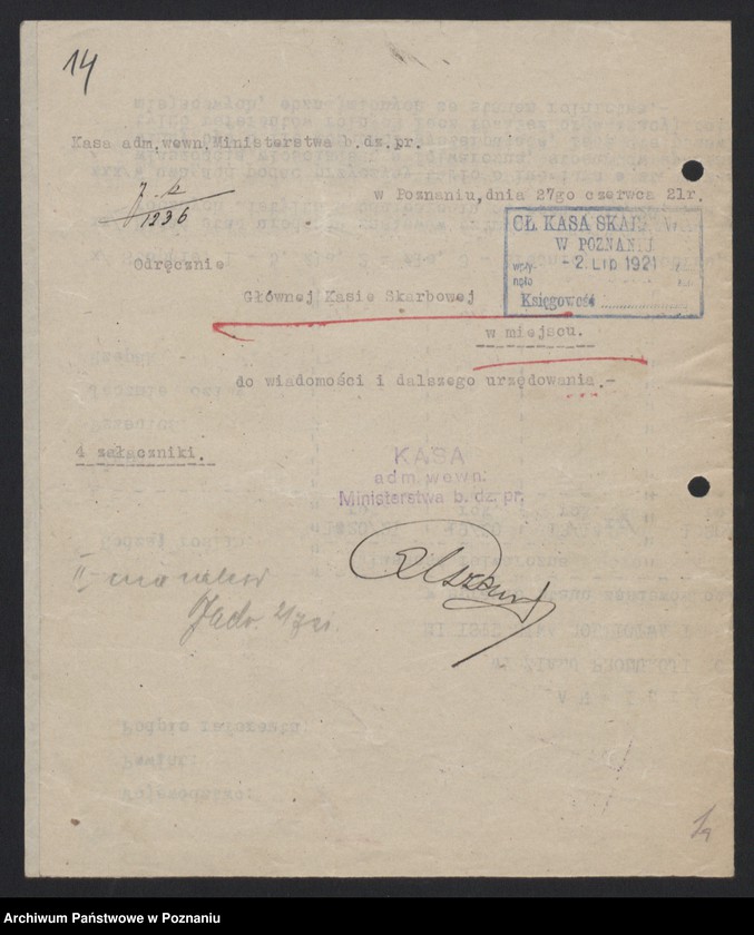 Obraz 13 z jednostki "[Wyniki oszacowania plonów roślin okopowych w Księstwie Poznańskim w roku 1919] i Rozporządzenie dotyczące stwierdzenia powierzchni zasiewów w roku 1920"