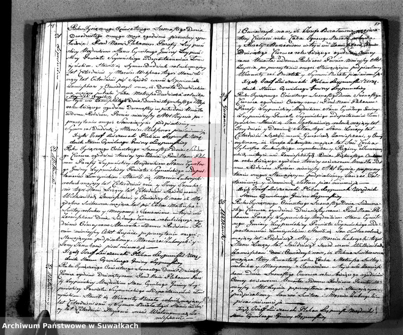Obraz 10 z jednostki "Księga Aktów Zeyscia Gminy Leypuńskiej Od 1 go Stycznia 1816 Ru"