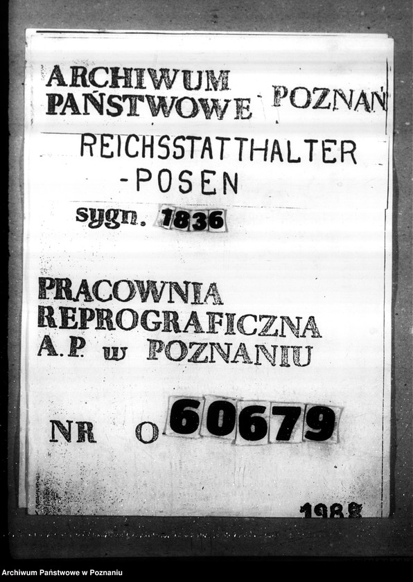 Obraz 1 z jednostki "Berichte das Landrats des Kreises Sieradz über die Einwohnerzahl von zduńska Wola und die Beutegüter auf dem Eisenbahngelünde in Karsznice und Zduńska Wola"