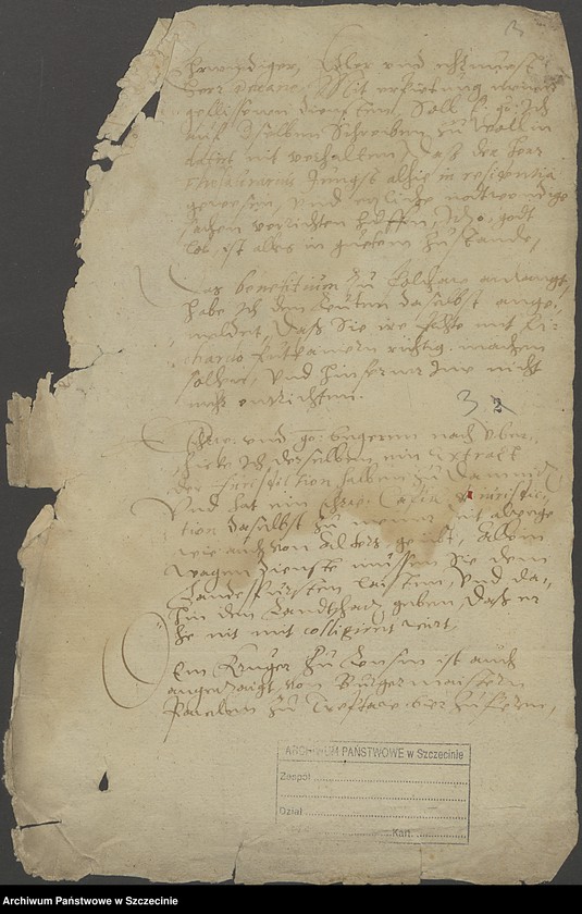 Obraz 5 z jednostki "Schreiben des Joachim Krause an den Dekan Jakob v[on] Kleist betr. Verschiedene Verwaltungssachen."