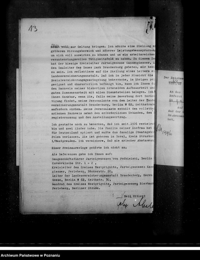 Obraz 17 z jednostki "Bewerbungen um Anstellung"