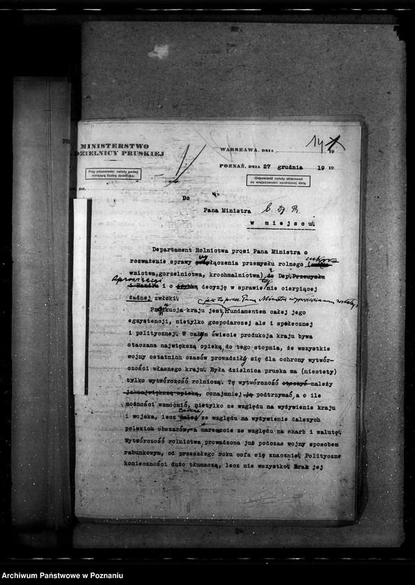 Obraz 18 z jednostki "Sprawy szczegółowo-administracyjne Zabezpieczenie uprawy rolnej - Korespondencja"