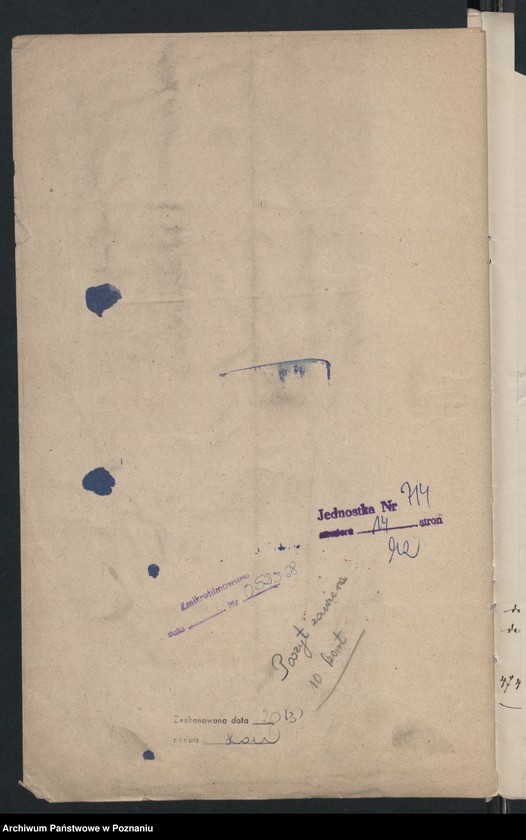 Obraz 20 z jednostki "A. betr. Redakteur Hieronimus Feldmanowski"