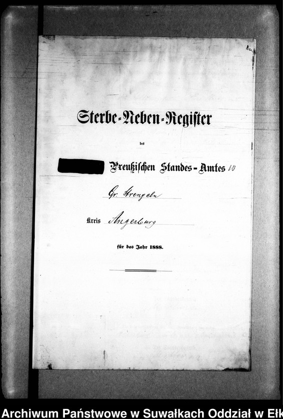 image.from.unit.number "Sterbe-Neben-Register des Preussischen Standes-Amtes Gr. Strengeln Kreis Angerburg"