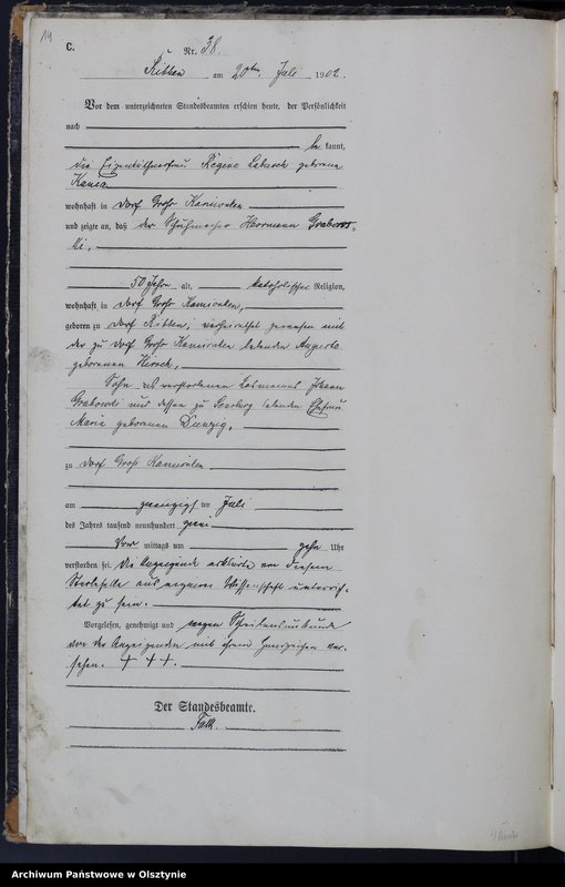 image.from.unit.number "Sterbe-Neben-Register Nr 25 - 78"