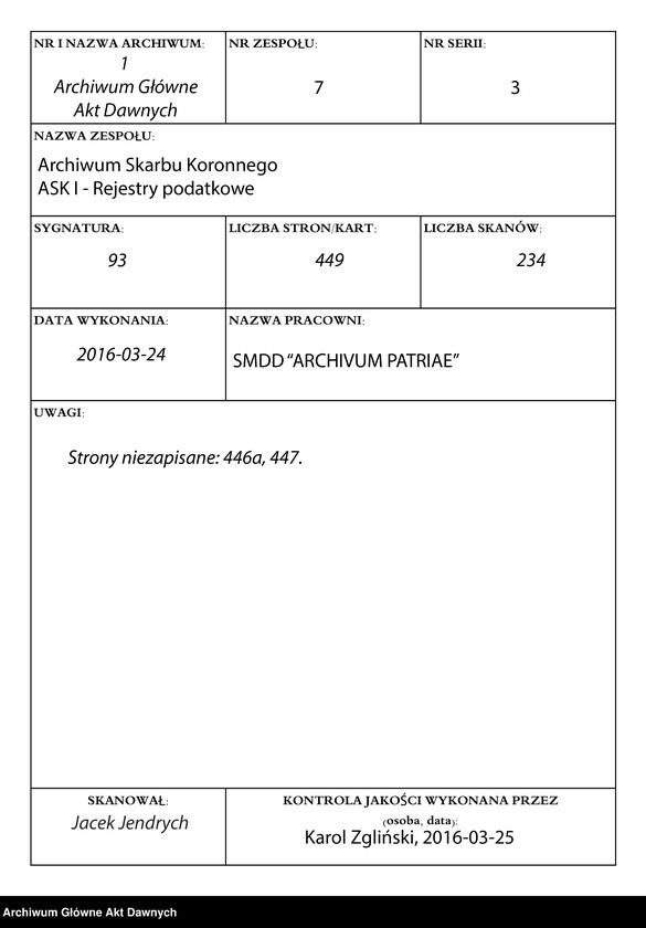 image.from.unit.number "Regestr poborów woj. krakowskiego -- wedle uchwały sejmu piotrkowskiego -- sprawiony."