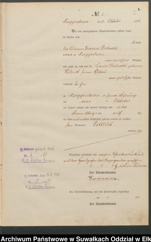 image.from.unit "Haupt-Geburts-Register des Königlich Preussischen Standes-Amtes Stadtgemeinde Marggrabowa Kreis Oletzko"