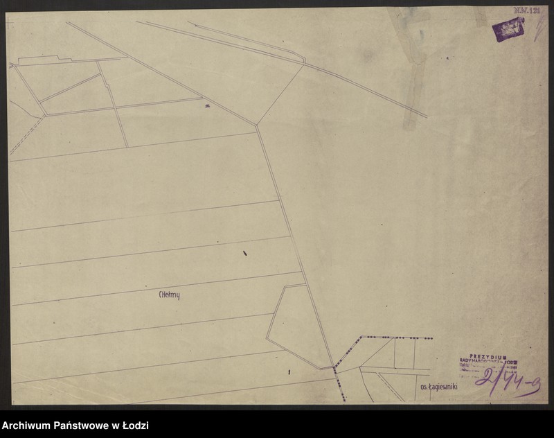 Obraz 11 z jednostki "Plan m. Łodzi 1:2000, odbitka. Sekcja NW121"