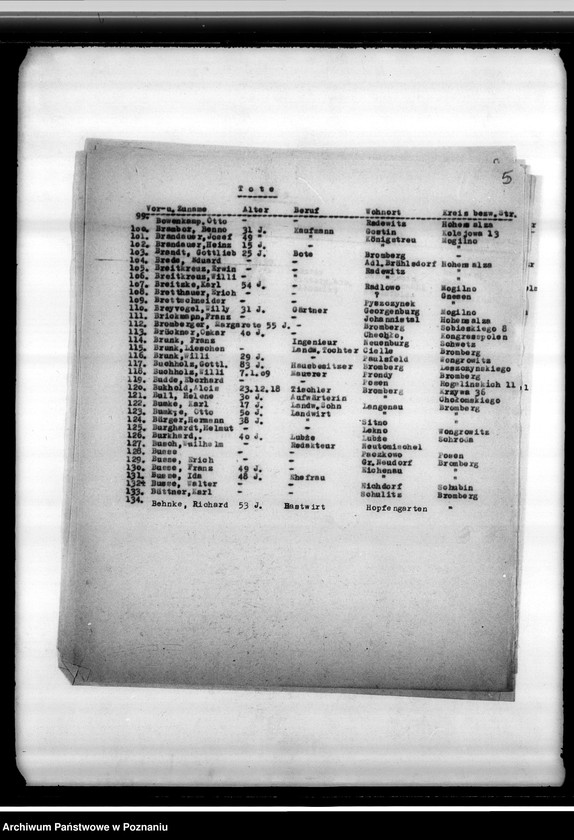 Obraz 9 z jednostki "Spisy zmarłych i zaginionych w 1939 roku miejscowych Niemców"