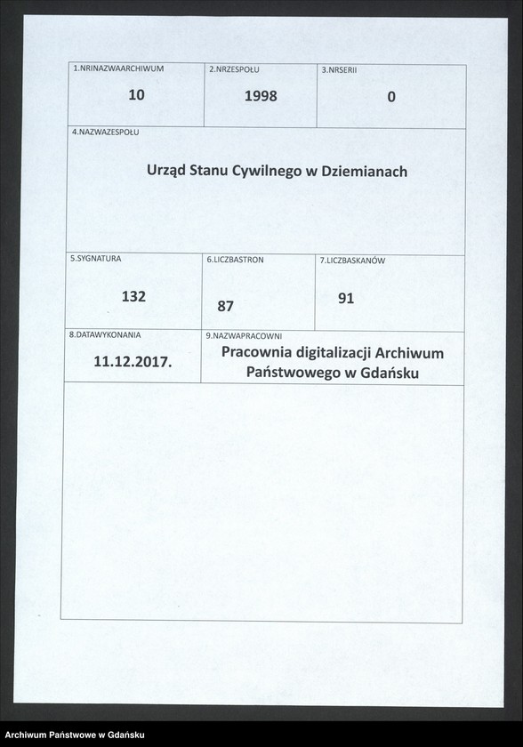 Obraz 1 z jednostki "Księga zgonów"