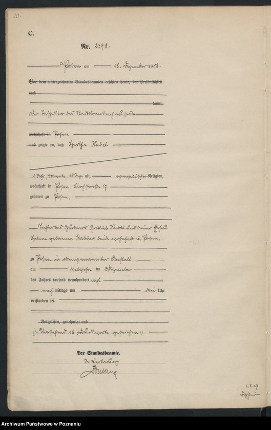 Obraz 12 z jednostki "Księga miejscowa zgonów tom V [Rejestr główny zgonów]"