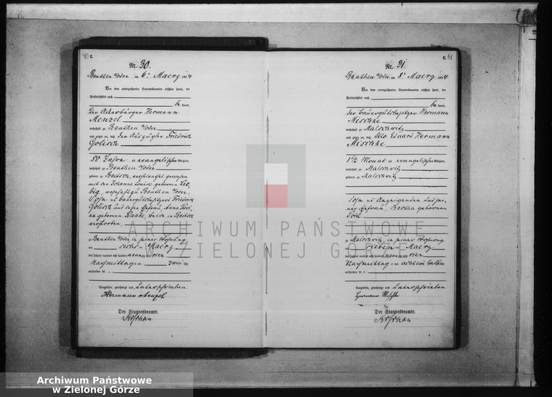 Obraz 20 z jednostki "[Księga aktów zgonów rok 1894 od nr 1 do nr 124]"