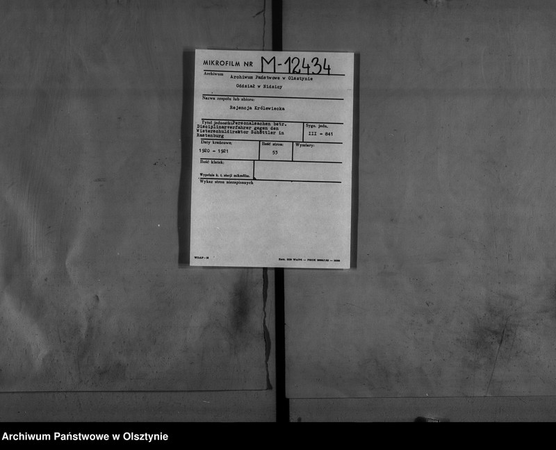 image.from.unit.number "Disciplinarverfahren gegn den Winterschuldirektor Schöttler in Rastenburg"