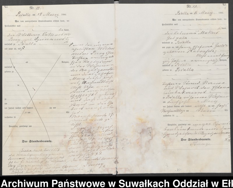 image.from.unit.number "Sterbe-Haupt-Register des Königlichen Preussischen Standes-Amtes Bialla Kreis Johannisburg"