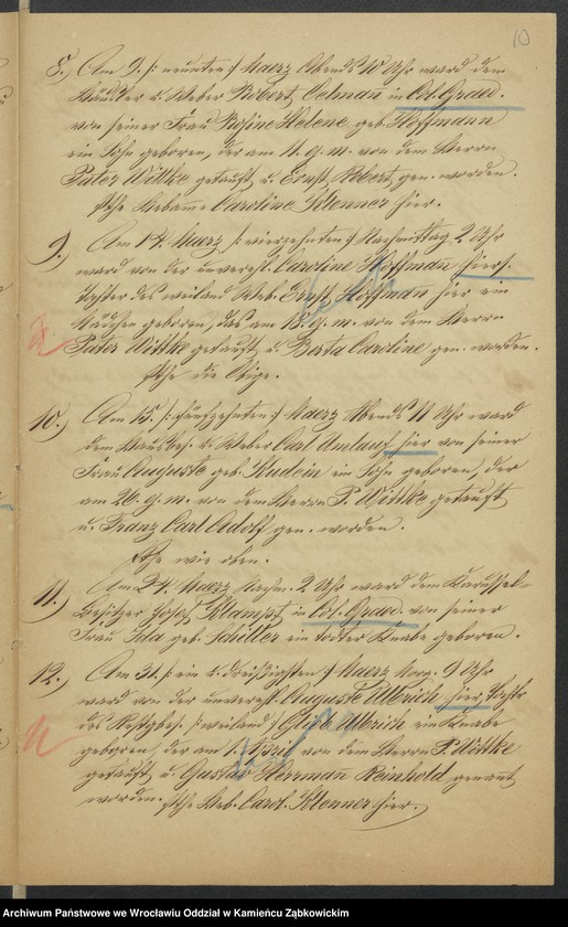 image.from.unit.number "Amtsgericht Schweidnitz Duplicate der Kirchenbücher der katholische Pfarr Kirche zu Gräditz"