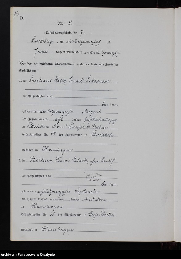 image.from.unit.number "Heiraths-Neben-Register Nr 1 - 18 [ Księga małżeństw - wtóropis ]"