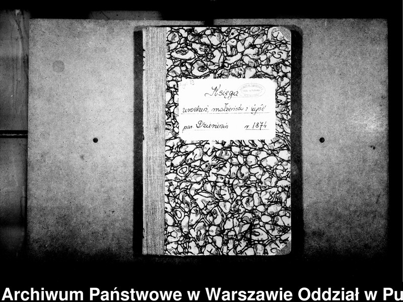 Obraz z zespołu "Akta stanu cywilnego Parafii Rzymskokatolickiej w Dzierżeninie"