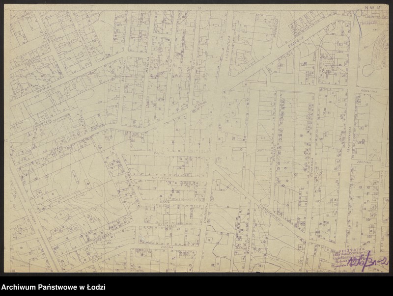 Obraz 2 z jednostki "Plan miasta Łodzi Sekcja NW 41"