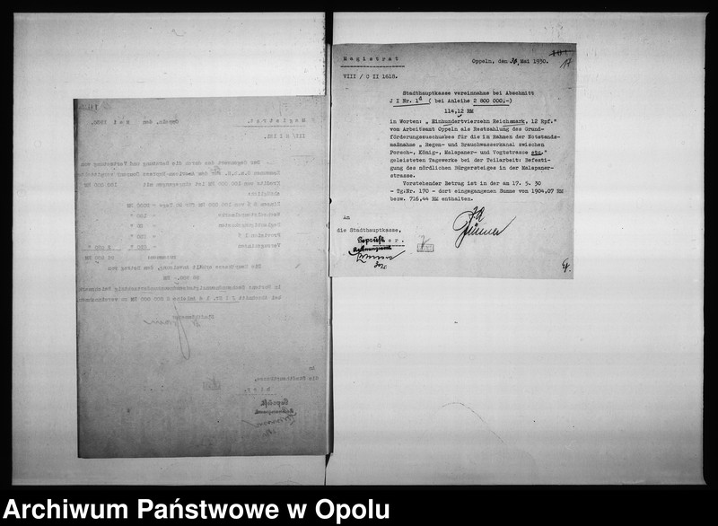 Obraz 20 z jednostki "Abschnitt J I. Kapitalien u[nd] Schuldenverwaltung Rechnungsjahr 1930"