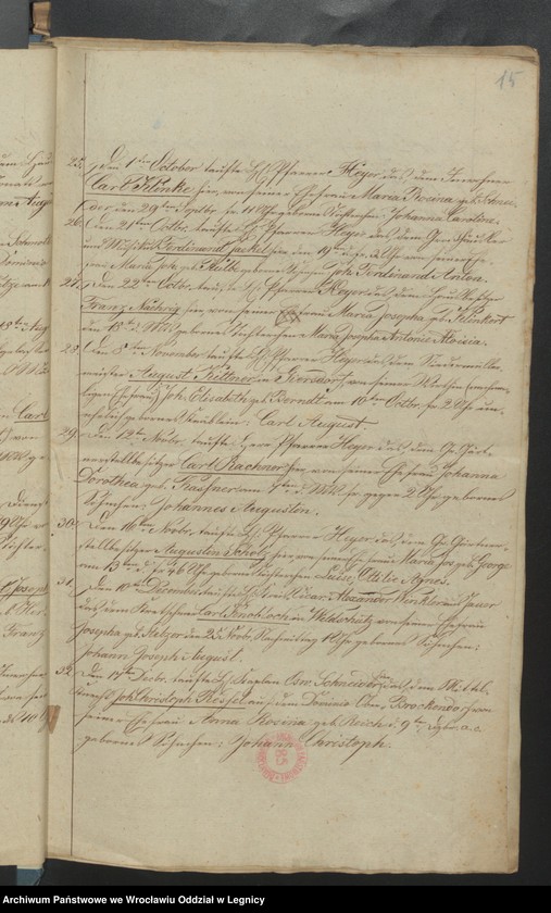 image.from.unit.number "Duplicate des Registers über die vorgekommenen Trauungen, Geburten und Begrabnisse"