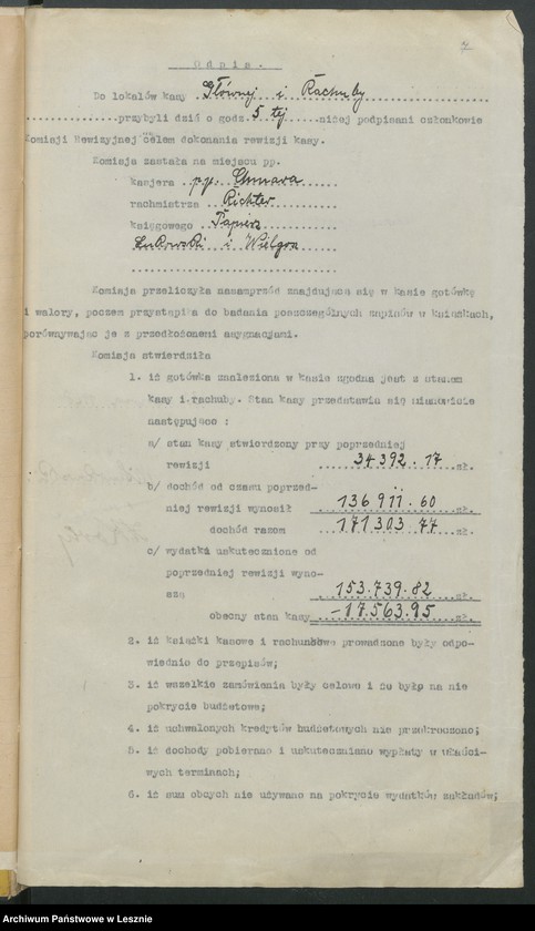 Obraz 10 z jednostki "[Protokoły z rewizji Głównej Kasy Miejskiej]"