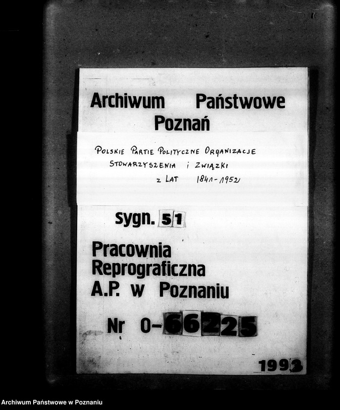 Obraz 1 z jednostki "Rejestr nadchodzących i wysyłanych pism przez Stronnictwo Narodowe i Obóz Wszechpolski"