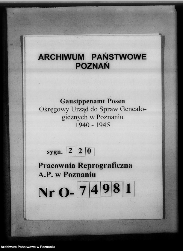 Obraz 1 z jednostki "Register der Juden, Dissidenten und Kirchenbuchduplikate [powiat kaliski]"