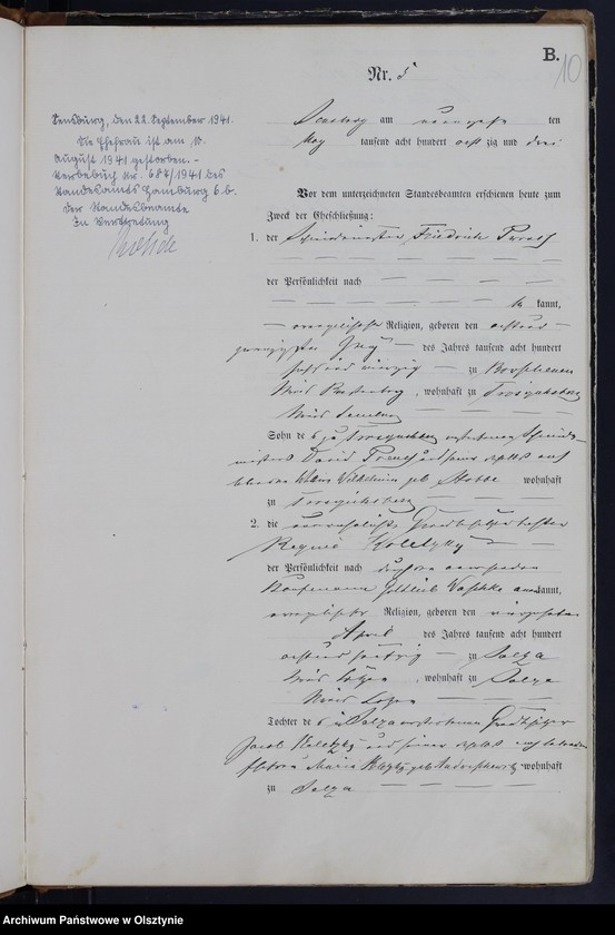 image.from.unit.number "Heiraths-Haupt-Register Nr 1 - 30"