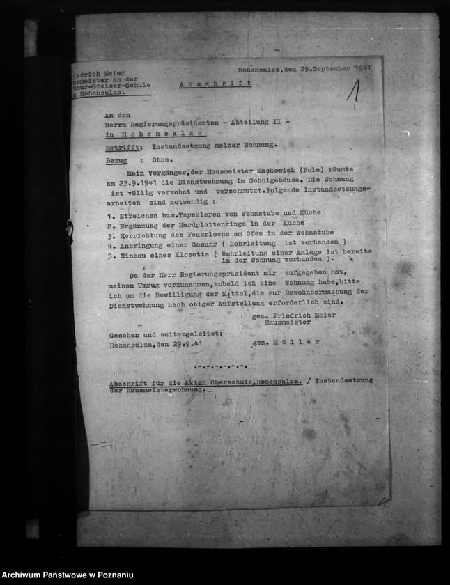 Obraz 5 z jednostki "Ausbau der Ober - Heimschule Hohensalza (Inowrocław)"