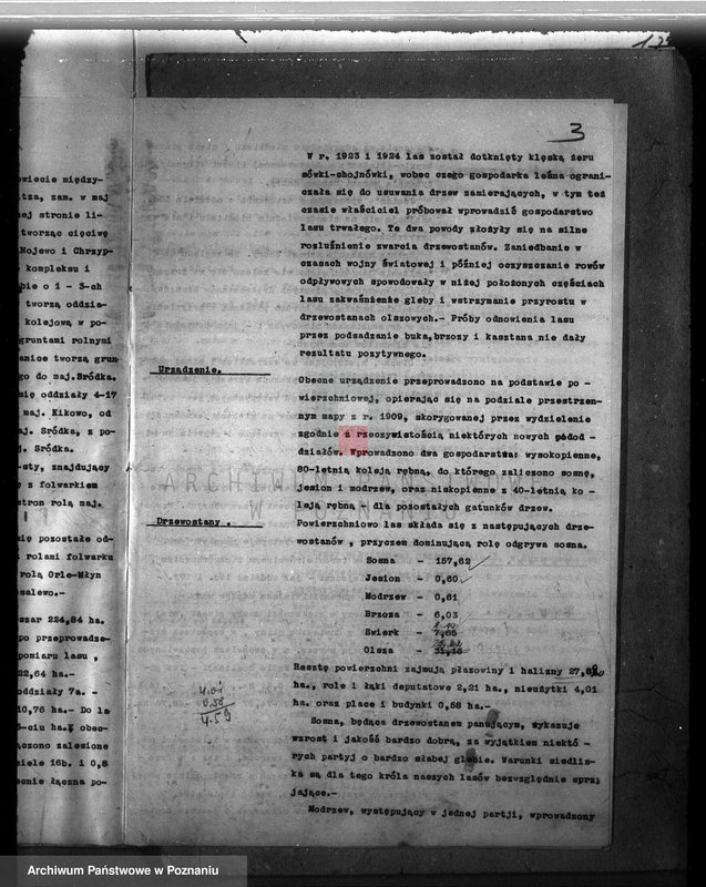 Obraz 7 z jednostki "Plan urządzenia gospodarstwa leśnego dla lasu majętności Śródka w powiecie międzychodzkim 1930-1940"