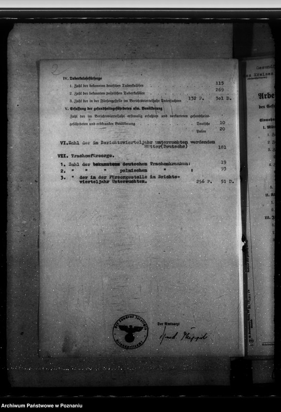 Obraz 6 z jednostki "Arbeitsübersichten der Gesundheitsämter"