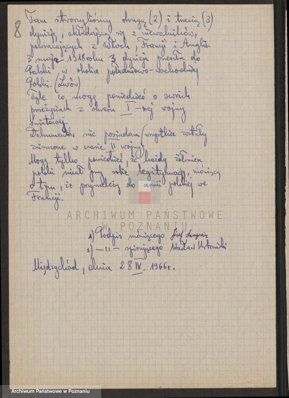 image.from.unit.number "Relacje uczestników l wojny światowej, którzy walczyli w wojsku niemieckim i rosyjskim w latach 1914 - 1918."