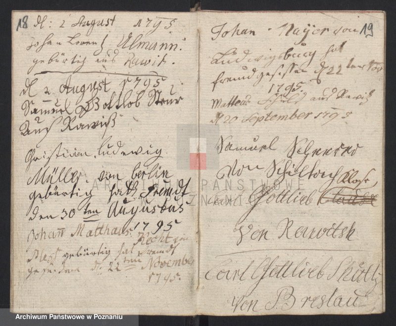image.from.unit.number "Gessellenbuch. [Księga zapisów czeladników będących na wędrówce]"