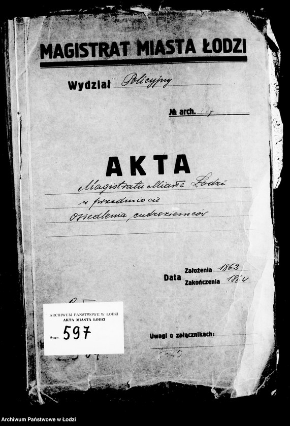 Obraz 4 z jednostki "Akta w przedmiocie osiedlania się cudzoziemców"