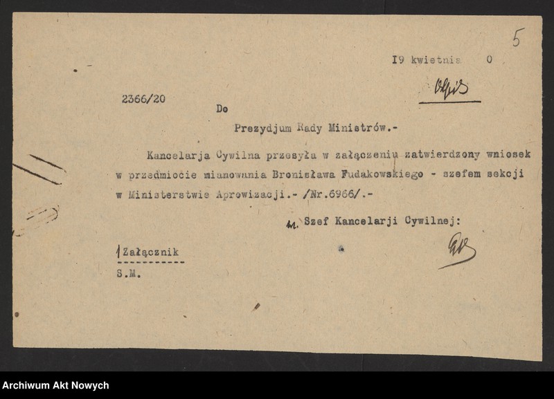 image.from.unit.number "Nominacje i dymisje w Ministerstwie Aprowizacji"