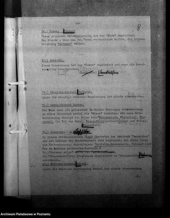 Obraz 12 z jednostki "Ortsnamenänderung - Kreis Rawitsch (Rawicz)"