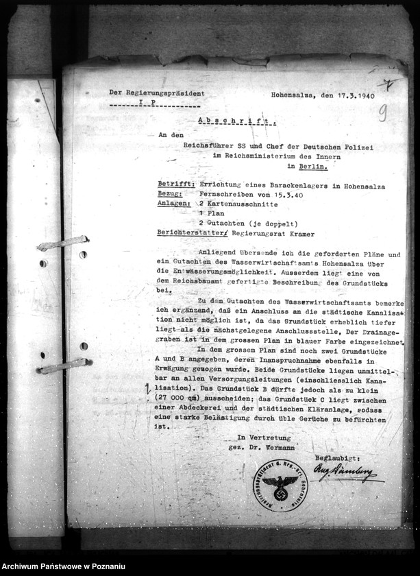 Obraz 13 z jednostki "Barackenlager Posen, Ordnungspolizei, Bulgarische Strasse"