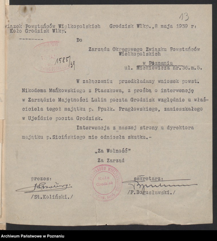 Obraz 13 z jednostki "Korespondencja z kołami."