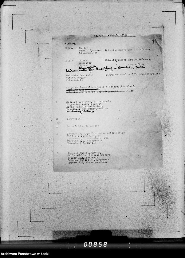 Obraz 5 z jednostki "306 Rucksack A-G. [Korespondencja, zamówienia i kalkulacje]"