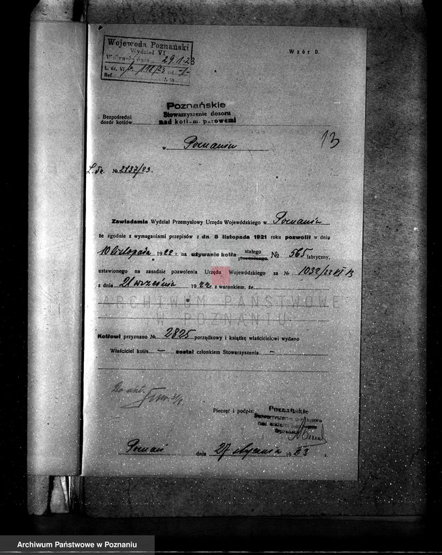 Obraz 17 z jednostki "Fabryka porcelany i wyrobów ceramicznych Towarzystwo Akcyjne "Kieramos" Kocioł nr fabr. 565, kocioł nr porządkowy 36"