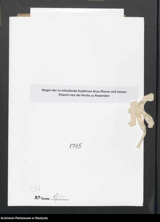 image.from.unit.number "Wegen der zu erkaufende Kupfernen Brau Pfanne und zweyer Küwens von der Kirche zu Powenden"