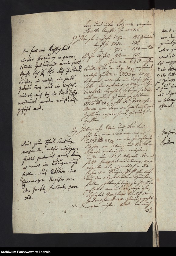 Obraz 9 z jednostki "[Akta manualia J. C. in Sachen der Stadt Lissa contra den Fürsten von Sułkowski wegen Abgaben]"